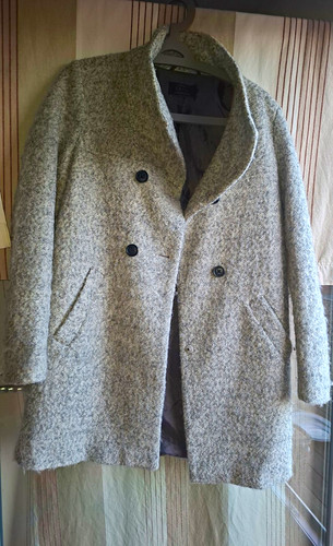 Only damen mantel grau bouclé - mantel,