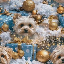 100cm French Terry Stoff Hund