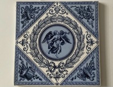 Jugendstil Fliese Kachel tegel tile tuile carreaux antik alt 20x20cm