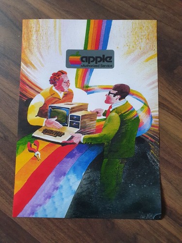 Retro apple service poster - retro,