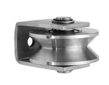 Edelstahl V4A Torrolle Hohlkehle Schiebetor Schiebetür Rolltür Rolltor Laufrolle