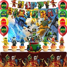 Ninjago Party Set Geschirr Deko LEGO Kindergeburtstag Ninja Kinder Geburtstag