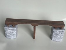 Waldbahn Feldbahn Spur H0e Holzbrücke Bockbrücke Echtholz Fertigmodell 25 cm