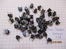 48 Stück Mini Taster Schalter Drucktaster 6x6mm gebraucht