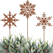 Schneeflocken Gartenstecker