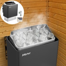 Elektrischer Saunaofen mit Digitalsteuerung Edelstahl für 9-13m³ Saunabereich DE