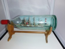 Buddelschiffe XL Bootsmodell Clipper Segler Segelschiff Handarbeit 32 x 15 cm