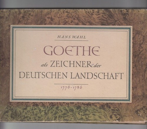 Goethe als zeichner der - als,