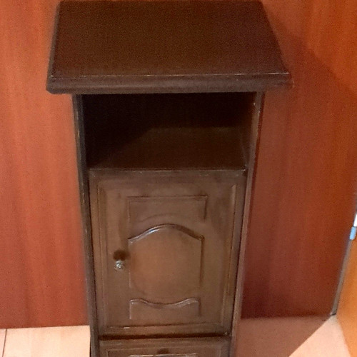 Antiker holz nachttisch braun - nachttisch,
