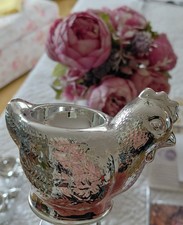 9 Eierbecher Huhn silberfarben