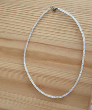 ERCE Regenbogenmondstein Kette Halbedelstein Karabinerverschluss 925 Silber