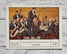 Jazzmusik Geige Trommel Saxophon Palmin Sammelbild 76 Folge Reklame alt Kubel