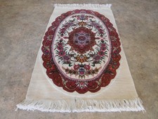 Antik handgeknüpfter Oval Täbris (50 RJ) Teppich 90 x 56 cm top zustand wie neu