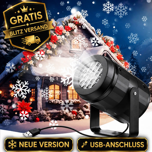 Led schneeflocken projektor - led,