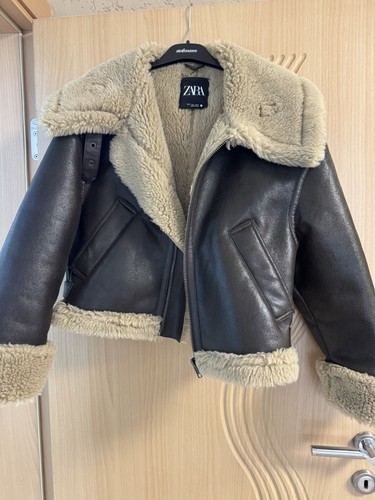 Lederjacke crop zara s - lederjacke,
