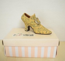 1x Nostalgia Miniatur Deko Schuh - Modell VD123 - Hochfront Pumps gelb