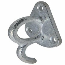 20x Planenhaken Metall mit Öse 70 x 45mm Stahl verzinkt Netz Haken für Anhänger