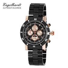 Engelhardt Automatik Herrenuhr Mod10.230 Edelstahl Chronograph,Datum,Woche,Black