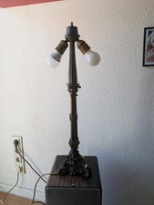 Tischlampe Antik Messing Barock Dreifuß  Foto Anschauen