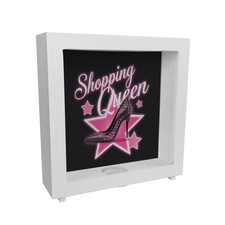 Schuh mit Stern Rahmen Spardose aus Holz - Shopping Queen