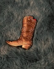 Metall Feuerzeughülle Cowboystiefel Marlboro für Mini BIC Vintage