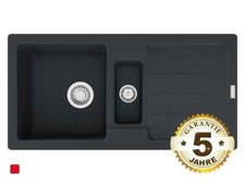 Franke Strata STG 651-86 Onyx Granit Küchenspüle Spülbecken Resteschale Schwarz