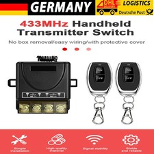 2x Funk Ein -/Ausschalter Fernbedienung 12V 24V 36V 48V DC Lichtschalter Sender