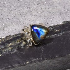 Labradorit Ring, 925er Silber