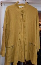 Jacke von Gina Laura,Safranfarbend,L ca.80cm,B ca.55cm,Gr.xxl,Wolle