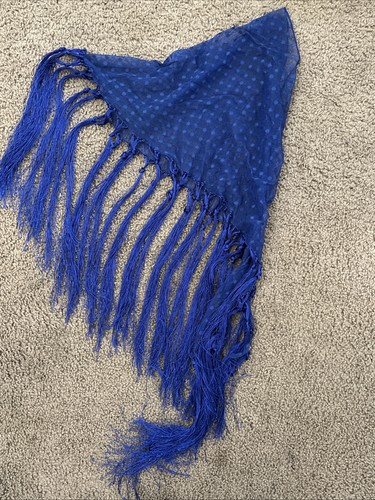 Dark blue flamenco mantoncillo - dark,