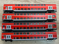 4 x Doppelstockwagen Spur N