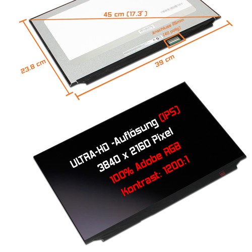 3840x2160 4k uhd led - 17,3",
