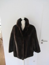 Wunderschöne Nerz Jacke braun, kurzer leicht ausgestellter Schnitt Gr. M L 38 40