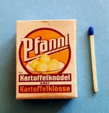 alte Pappschachtel Pfanni Reibekuchen Kartoffelknödel Puppenküche Kaufmannsladen