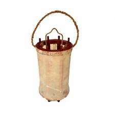 Laterne aus Holz und Rohhaut - Mittelalter Kerzenhalter LARP antik nostalgisch