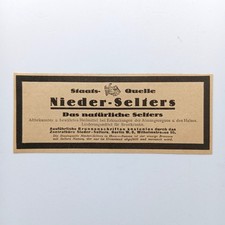1930 Nieder Selters Hessen-Nassau Mineralwasser Werbeanzeige Werbung Reklame
