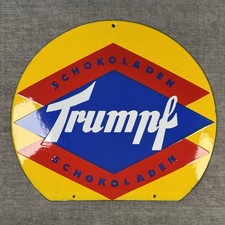 Emailschild Trumpf Schokolade Emailleschild Automat Schololadenautomat antik