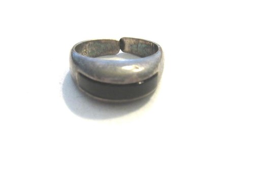 Antiker silberring mit onyx - silberring,