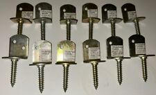 12 Stk. Flechtzaunhalter 80x33x30x38 mm verzinkt Flechtzaunbeschlag L Form