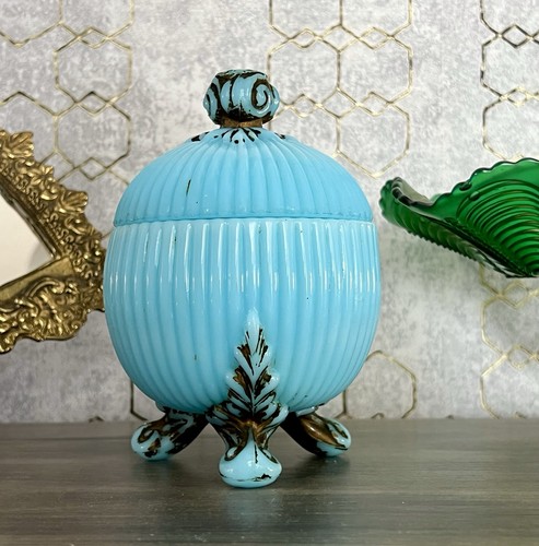 Antik jugendstil glasdose - antik,