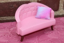 MATTEL BARBIE MÖBEL K 17 BANL SOFA COUCH ZWEISITZER mit KISSEN 2006 MEXICO RAR