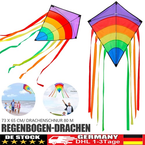 Drachen regenbogen einleiner - regenbogen,