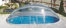 Cabrio Dom 5,5 x 3,6m Oval breiter Handlauf Schwimmbad Pool Überdachung Solar