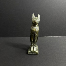 Ägypten Bastet Katze Figur - grüner Stein