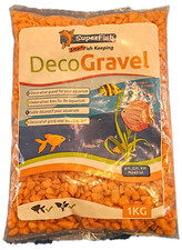 SuperFish Aquarium Deko Kies Orange 1 Kg (EUR 5,99 / kg) Aquarienkies Bodengrund