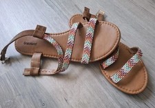 top neuw. braun-bunte Graceland Sandalen Gr. 38 Miss Glitzer Pailletten 