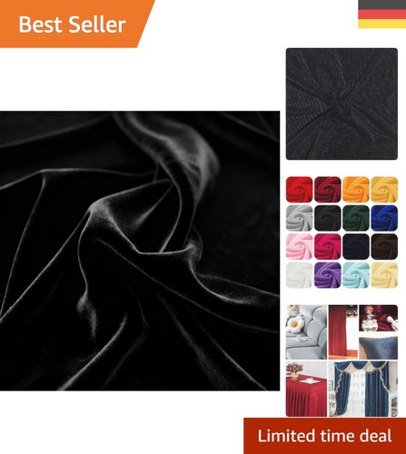 Samtstoff meterware schwarz - samtstoff,