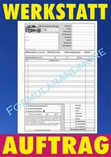  Werkstattauftrag Karte DIN A4 KFZ Reparatur Werkstattkarten Teilebeleg Arbeits