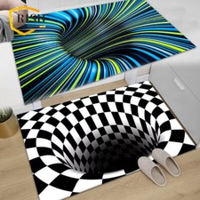 3D Illusion Drucke Teppich Fußmatte Schmutzfangmatte Innen Fußabtreter 80x50cm