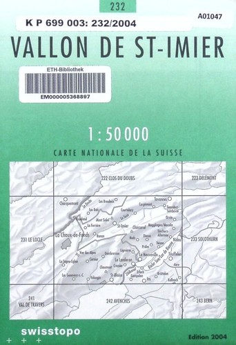 Vallon imier carte - st., imier.